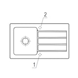 thumbnail of Villeroy&Boch Rechteckiges Spülbecken, Küchenspüle mit Abtropffläche Architectura 50 Steam grau, 86x51cm