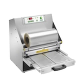 thumbnail of Termosigillatrice Automatica 6-8 cicli minuto. 2 impronte 180x280 mm. Potenza 2HP. Bobina 380 mm. Misure cm 46x51x55,5(h). FIMAR modello TS3A-S2