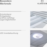 thumbnail of Brooklyn 30 Mini-Kühlschrank Glastür LED Ablage Silber