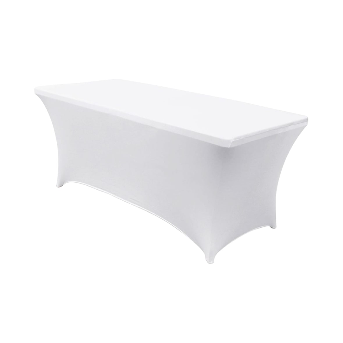 Capa para Mesa Dobrável Retangular Catering 150x74cm Branco 7house