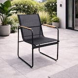 thumbnail of Outdoorstuhl Gartenstuhl Lounge Sessel Armlehne in Holzoptik Textilen