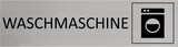 thumbnail of CombiCraft Aluminium Türschild Waschmaschine 165x45mm mit 3M-Tape