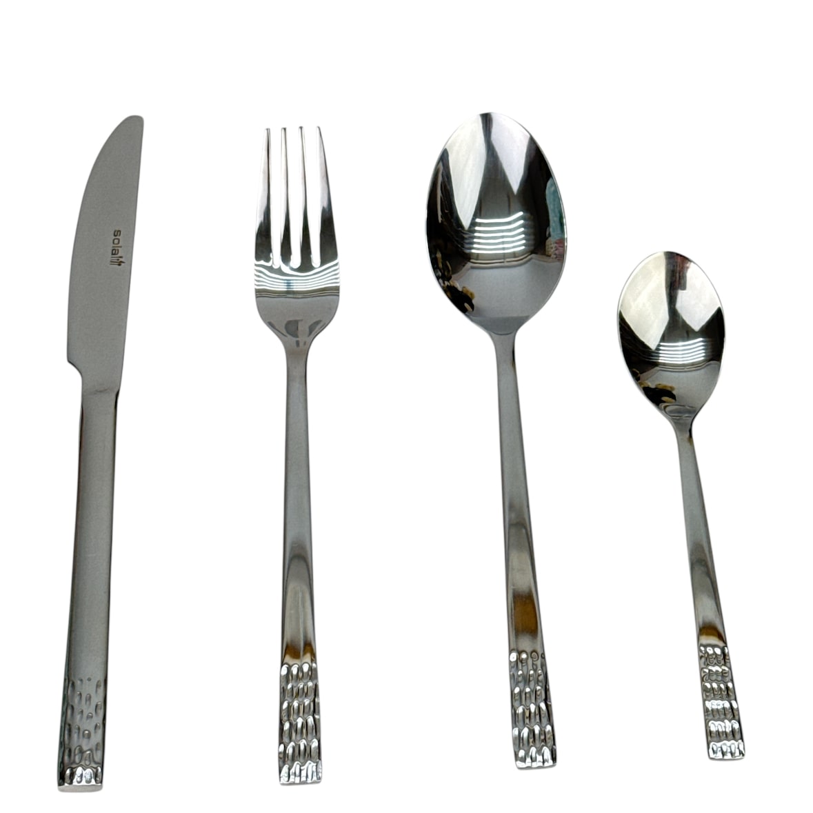 Sola Bestek Set Montana - 24 Delig Bestekset 6 Persoons - Modern - Vaatwasser bestendig - Zilverwit Premium Edelstaal 18/10 RVS - Zilver