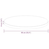 thumbnail of vidaXL Tischplatte Hellbraun Ø 90 x 4 cm Massivholz Eiche