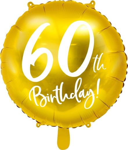 60. Geburtstag Folienballon gold