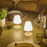 thumbnail of Lumisky 4 Lampes de table sans fil TWINS Sable H16cm Acier Crème