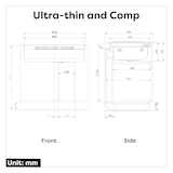 thumbnail of CIARRA Plaque à Induction et Hotte Intégrée 4 Foyers 83cm 7000W, avec 2- Flex Zone Boost Touche Sensitive Minuterie CBBEH834BBFF