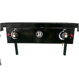 thumbnail of Gasfornuis 2 Branders 9KW 4 Voeten Gietijzeren Branders Verstelbaar in 3 Hoogtes - Buitenkeuken 74,5 x 40 x H80cm Piëzo Ontsteking