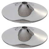 thumbnail of 2er-Set Fußteller Fußplatte Fuß für Barhocker Barstuhl Drehstuhl Esszimmerstuhl, chrom ~ Ø 45cm