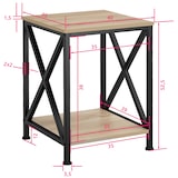 thumbnail of tectake Mesa auxiliar  40,5x40,5x52,5cm  Madera Industrial Clara, Roble Sonoma