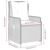 thumbnail of vidaXL 3-tlg. Bistro-Set mit Kissen Beige Poly Rattan
