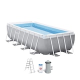 thumbnail of Piscina elevada rectangular prism frame intex con depuradora