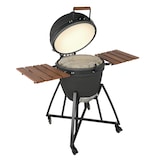 thumbnail of Tarrington House Kamado houtskoolbarbecue Naggado, Ø 47 cm, Divide&Conquer kooksysteem, opbergtafel, verrijdbaar, keramisch/roestvrij staal, mat zwart
