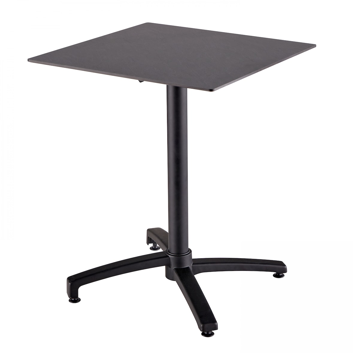 Vierkante verstelbare tuintafel (60x60 cm) donkergrijs leisteen - Oviala