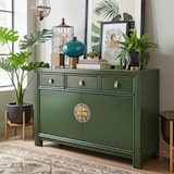 thumbnail of OPIUM OUTLET Asia Muebles Cómoda Aparador Armario nupcial 33083 verde cocodrilo Estilo rústico Asiático Chino Oriental. Completamente montado.