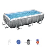 thumbnail of Piscine hors sol Rectangulaire BESTWAY 404x201x100cm - Structure Anticorrosion, Liner Triple Épaisseur, Pompe Échelle Incluses