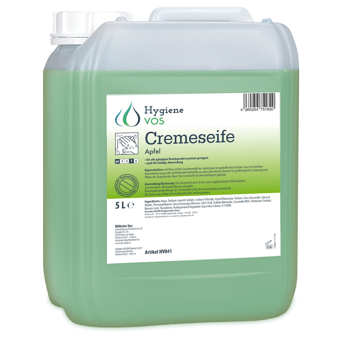 Hygiene Vos - Apfel Cremeseife 5L