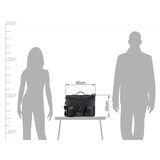 thumbnail of Ruitertassen Lehrertasche Leder 3 Fächer Schultasche Aktentasche schwarz Damen Herren 40x30cm