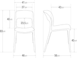 thumbnail of Set 4 Sedie Impilabili in polipropilene 83x56x46 cm Colore SENAPE Design Moderno
