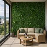 thumbnail of Siepe artificiale realistica pannello 3D giardino 100x100cm Farnuk-BLF100V