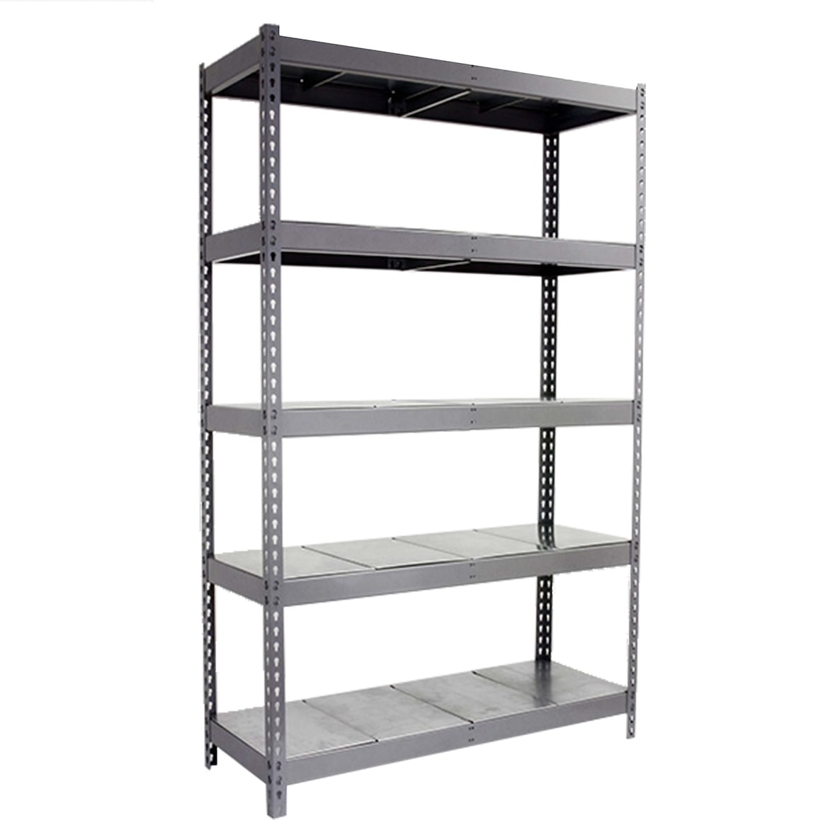 SimonRack Scaffale industriale, 2000x1200x600 mm, 400 kg al punto di flessione, 5 ripiani metallici, Grigio/Zincato- Ecoforte