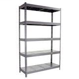 thumbnail of SimonRack Scaffale industriale, 2000x1200x600 mm, 400 kg al punto di flessione, 5 ripiani metallici, Grigio/Zincato- Ecoforte