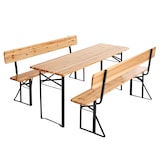 thumbnail of Biergarten-set met tafel 180 cm en banken met rugleuning Oviala