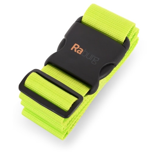 Koffergurt individuell verstellbar, 190cm × 5cm, Gepäckband ideal für Reisen, sorgt für Sicherheit & festen Halt beim Transport, Grün