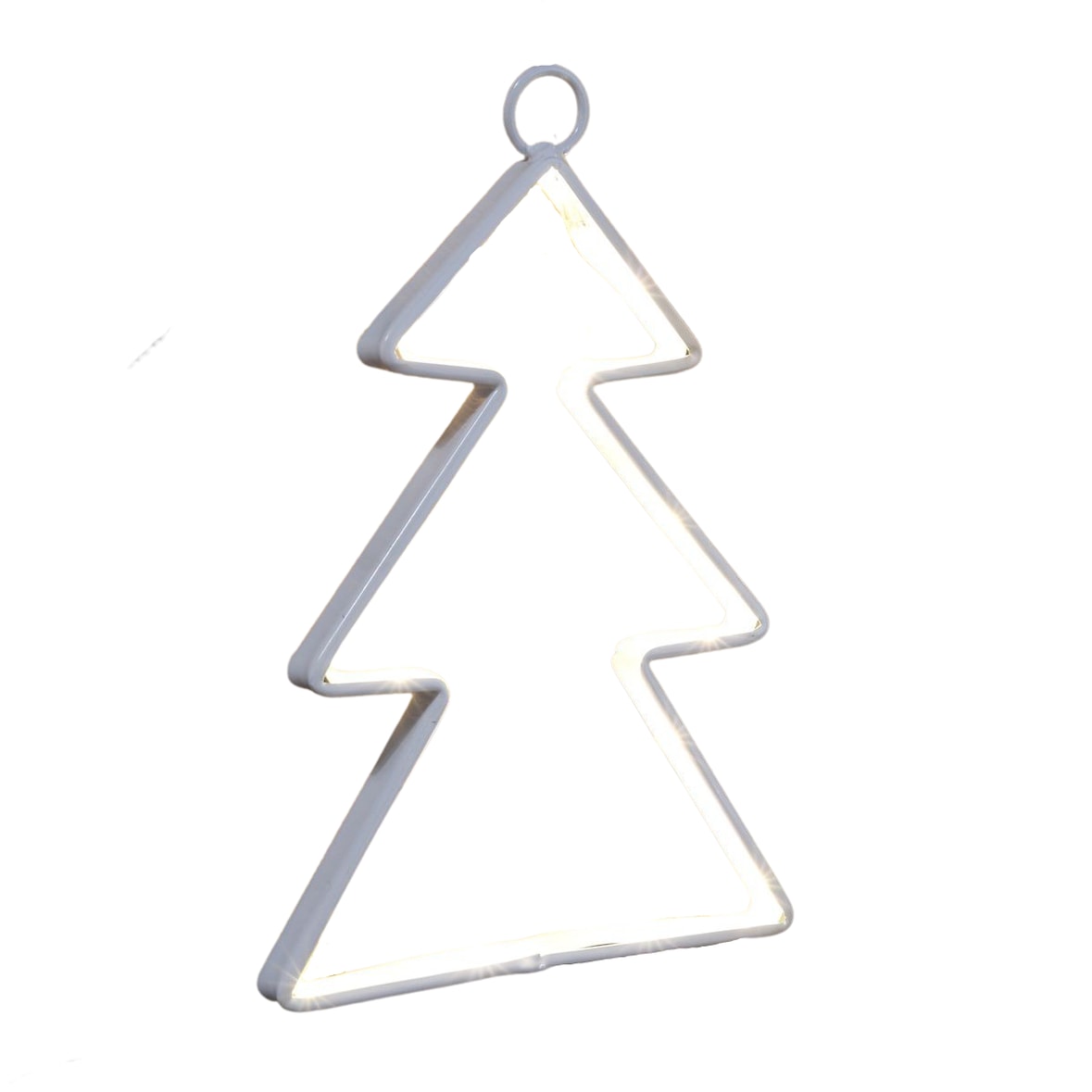 Weihnachtsbaum mit LED Beleuchtung Weihnachtsdekoration aus Metall in Weiß