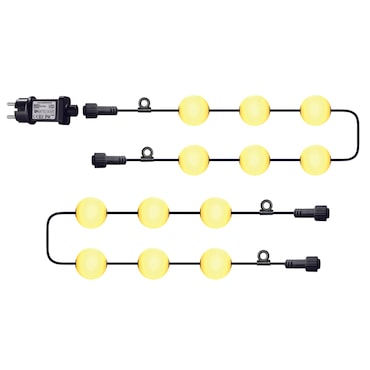 Lumisky Ghirlanda BOLLY, 12 palline, 11 m Plastica Bianco