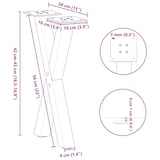 thumbnail of vidaXL Couchtischbeine X-Form 2 Stk. Anthrazit 38x(42-43) cm Stahl