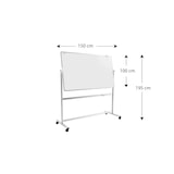 thumbnail of ALLboards Lavagna Magnetica cancellabile a secco mobile a due lati e supporto orientabile su rotelle 150×100 cm