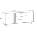 thumbnail of Matelpro - Buffet/bahut moderne 220 cm chêne sable Madera - Moderne & Design -Chêne sable -  -Types de portes: Battantes