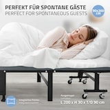thumbnail of ECD Germany Gästebett 90×200 cm klappbar, mit Matratze, Stahlrahmen auf 8 Rädern, bis 200 kg, Reisebett Einzelbett tragbar