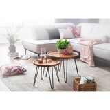 thumbnail of Couchtisch aus Sheeshamholz, Modernes Design mit Haarnadelbeinen. 45x41x40 cm | Kadima Design