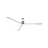 thumbnail of Ventilatore da soffitto CasaFan ECO NEO III 180 BN-WN/SI WIFI con motore cromato spazzolato/pale reversibili in wengé e argento