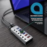thumbnail of Aplic USB Fingerabdrucksensor Fingerabdruckleser - bis zu 10 IDs - Windows 8 10 11 - unterstützt bis zu 10 IDs - USB - Plug & Play - Finger Scanner