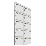 thumbnail of AL Briefkastensysteme 10 x Basic Wand Briefkasten RAL Farbe 9016 Verkehrs Weiss für Post A4, wetterfest, Artikelnummer: 431P10EA2P9016