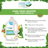 thumbnail of Action verte lessive liquide concentrée Ecocert amande et coing 5L - lessive linge liquide concentrée et hypoallergénique