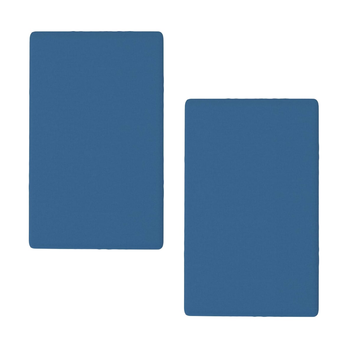 Benetton - Conjunto de 2 lençóis com elástico medindo 100x200cm + 30cm para uma cama de 90cm na cor Rainbow Blue.