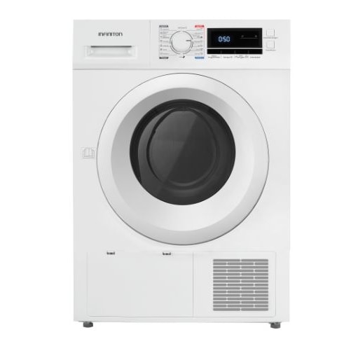 INFINITON Secadora Bomba de Calor SD-HT86, 8 kg, Función anti-arrugas, 16 Programas, A++, Blanco