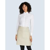 thumbnail of BRUSSELS - Short Recycled Bistro Apron with Pocket: One Size / Natural