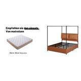 thumbnail of Multifunktionales Bett 160x200 PU-Bettgestell mit abnehmbarem Baldachin, Lattenrost inklusive, stabiles Design, modernes Schlafzimmer, Braun