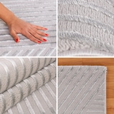 thumbnail of Carpetsale24, Kurzflor Teppich Wohnzimmer 240 x 340 cm, Grau Einfarbig Skandi-Boho Deko, 3D-Effekt, Extra Weich für Flur, Schlafzimmer und Küche
