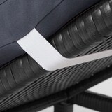 thumbnail of Poly-Rattan Sonnenliege HWC-A51, Relaxliege Gartenliege Liege ~ Premium anthrazit, Kissen grau