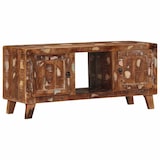 thumbnail of Helloshop26 - Meuble TV grand espace de rangement 105 x 46 x 32 cm style rustique salon en bois massif naturel 02_0058063