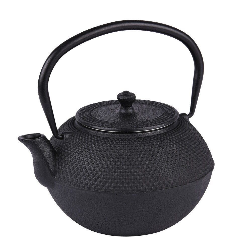 Théière en fonte avec filtre inox 1.2 l Asia noire -  120.00 cl Rond Fonte émaillée Table Passion 18.00x16.00 cm