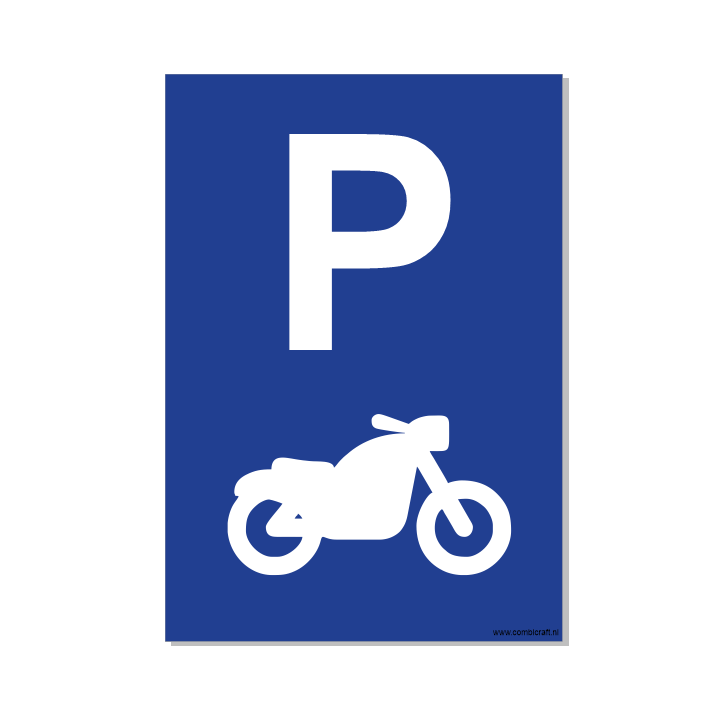 CombiCraft Schild 'Motorrad Parkplatz' - 21x30 cm