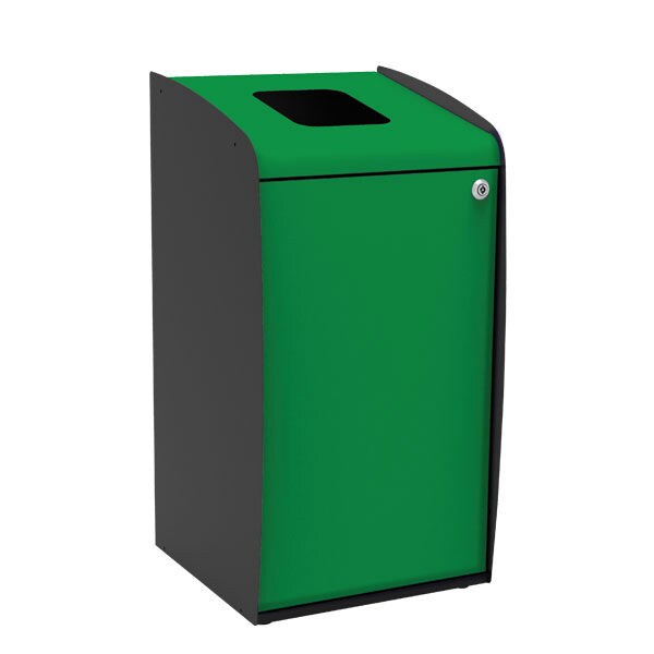 Medial international gettacarte in metallo 450x400x785 mm da 80 litri di colore nero-verde