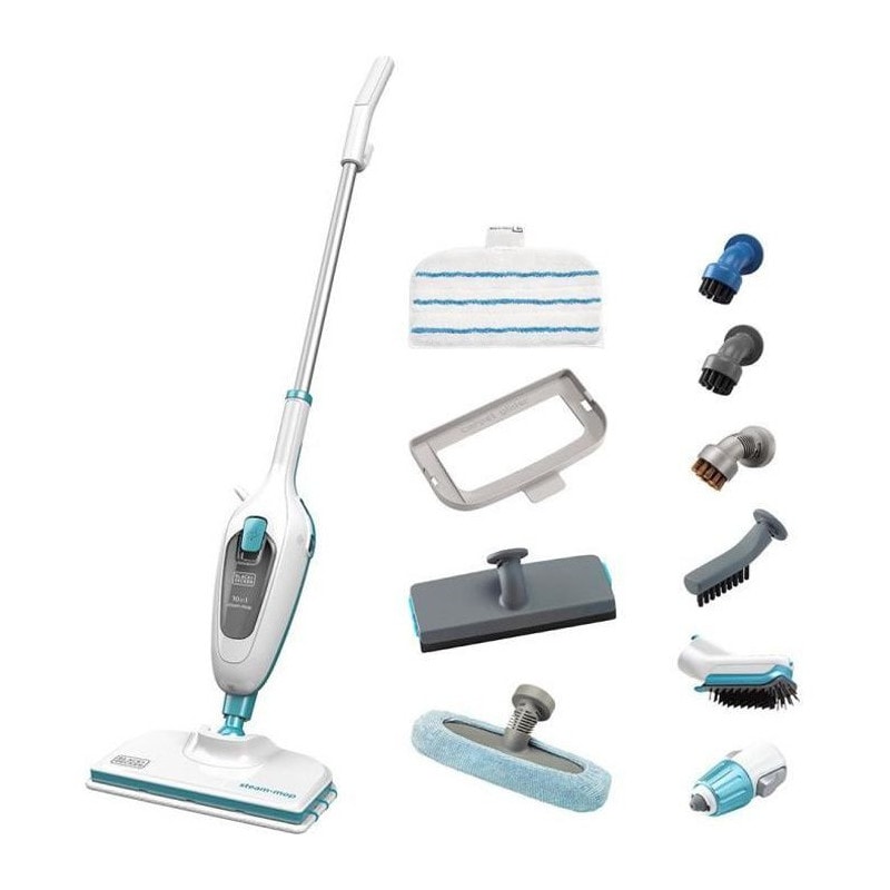 Black+decker Fsmh13e10-qw - Balai Vapeur Avec Nettoteur A Main - 1300w - 10 Accessoires Fournis